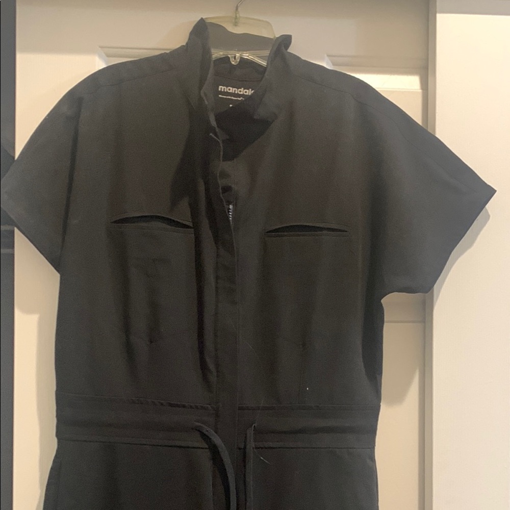 Black Jumpsuit scrub -mandala